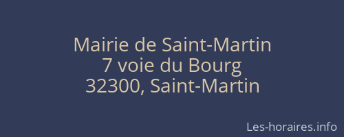 Mairie de Saint-Martin