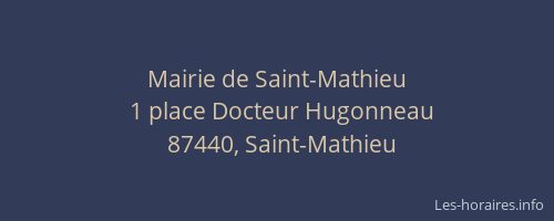 Mairie de Saint-Mathieu