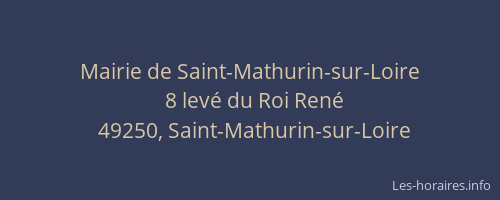 Mairie de Saint-Mathurin-sur-Loire