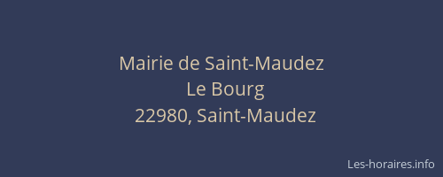 Mairie de Saint-Maudez