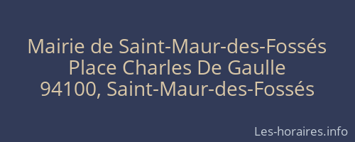 Mairie de Saint-Maur-des-Fossés