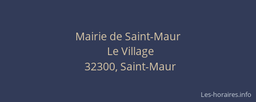 Mairie de Saint-Maur