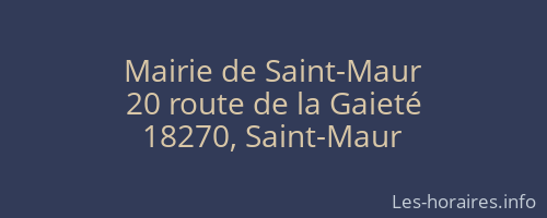 Mairie de Saint-Maur