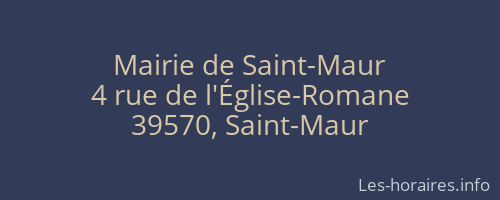 Mairie de Saint-Maur