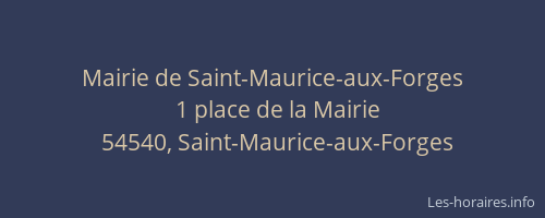 Mairie de Saint-Maurice-aux-Forges