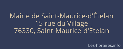 Mairie de Saint-Maurice-d'Ételan