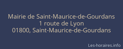 Mairie de Saint-Maurice-de-Gourdans