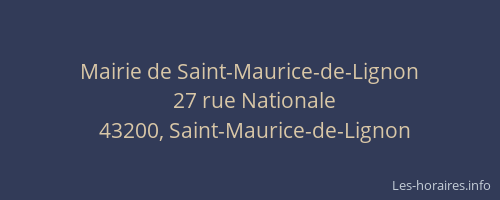 Mairie de Saint-Maurice-de-Lignon