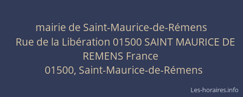 mairie de Saint-Maurice-de-Rémens