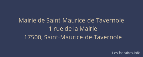 Mairie de Saint-Maurice-de-Tavernole