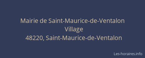 Mairie de Saint-Maurice-de-Ventalon