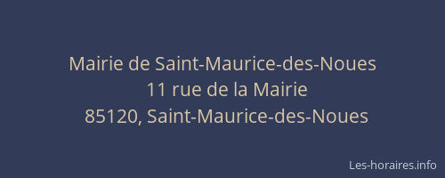 Mairie de Saint-Maurice-des-Noues