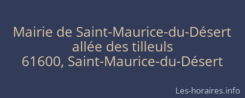 Mairie de Saint-Maurice-du-Désert