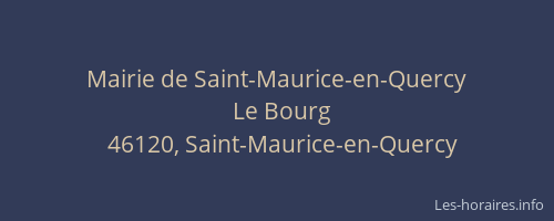 Mairie de Saint-Maurice-en-Quercy