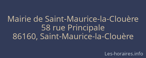 Mairie de Saint-Maurice-la-Clouère