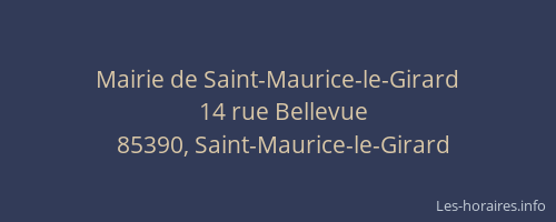 Mairie de Saint-Maurice-le-Girard