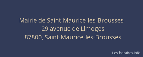 Mairie de Saint-Maurice-les-Brousses