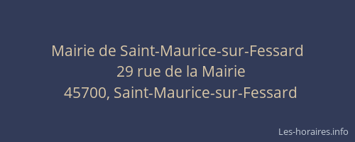 Mairie de Saint-Maurice-sur-Fessard