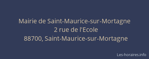 Mairie de Saint-Maurice-sur-Mortagne