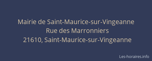 Mairie de Saint-Maurice-sur-Vingeanne