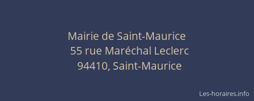 Mairie de Saint-Maurice