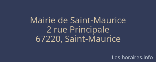 Mairie de Saint-Maurice