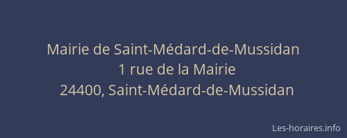 Mairie de Saint-M&eacute;dard-de-Mussidan