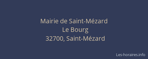 Mairie de Saint-M&eacute;zard