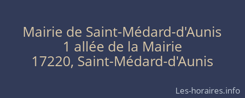 Mairie de Saint-Médard-d'Aunis