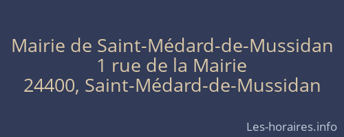 Mairie de Saint-Médard-de-Mussidan