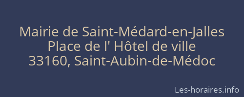 Mairie de Saint-Médard-en-Jalles