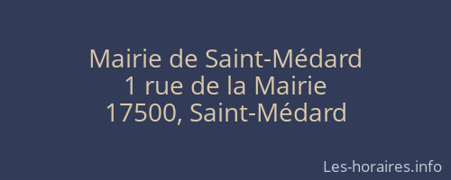 Mairie de Saint-Médard