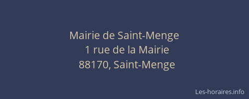 Mairie de Saint-Menge
