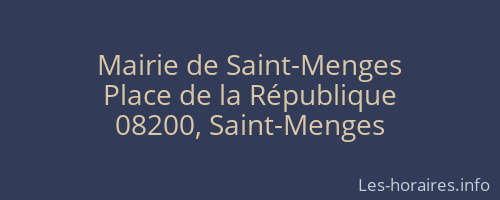 Mairie de Saint-Menges
