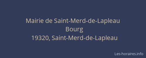 Mairie de Saint-Merd-de-Lapleau