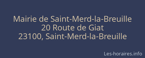 Mairie de Saint-Merd-la-Breuille