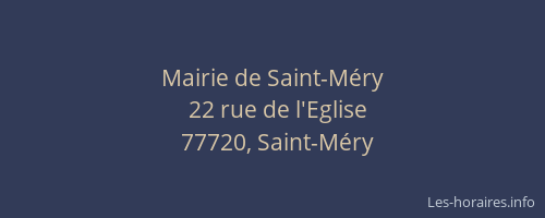 Mairie de Saint-Méry