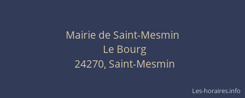 Mairie de Saint-Mesmin