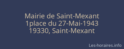 Mairie de Saint-Mexant