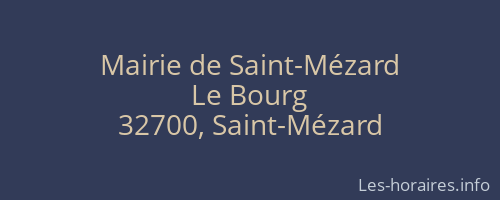 Mairie de Saint-Mézard