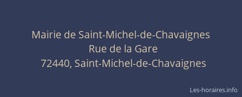 Mairie de Saint-Michel-de-Chavaignes