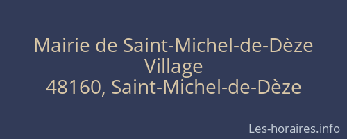 Mairie de Saint-Michel-de-Dèze