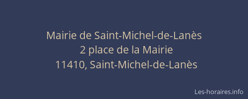 Mairie de Saint-Michel-de-Lanès