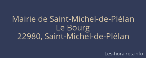 Mairie de Saint-Michel-de-Plélan