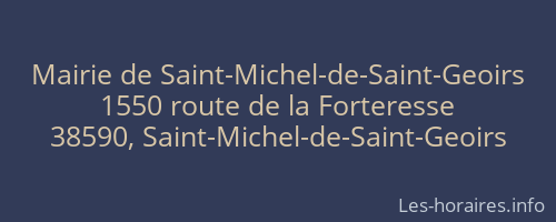 Mairie de Saint-Michel-de-Saint-Geoirs