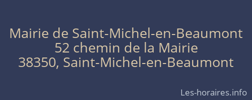 Mairie de Saint-Michel-en-Beaumont