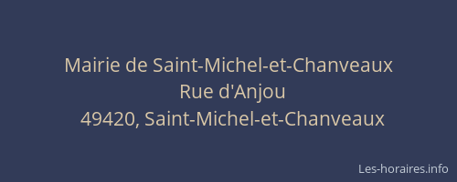 Mairie de Saint-Michel-et-Chanveaux