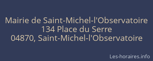 Mairie de Saint-Michel-l'Observatoire