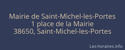 Mairie de Saint-Michel-les-Portes