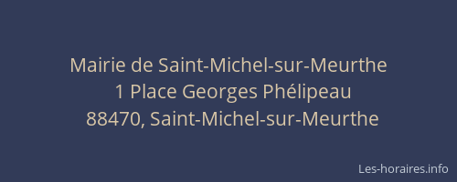 Mairie de Saint-Michel-sur-Meurthe